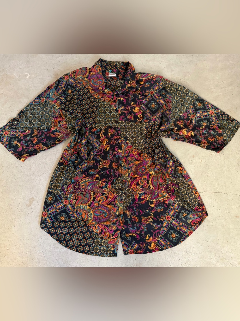 Vintage LA Dreamin Patchwork Paisley Shirt USA XL